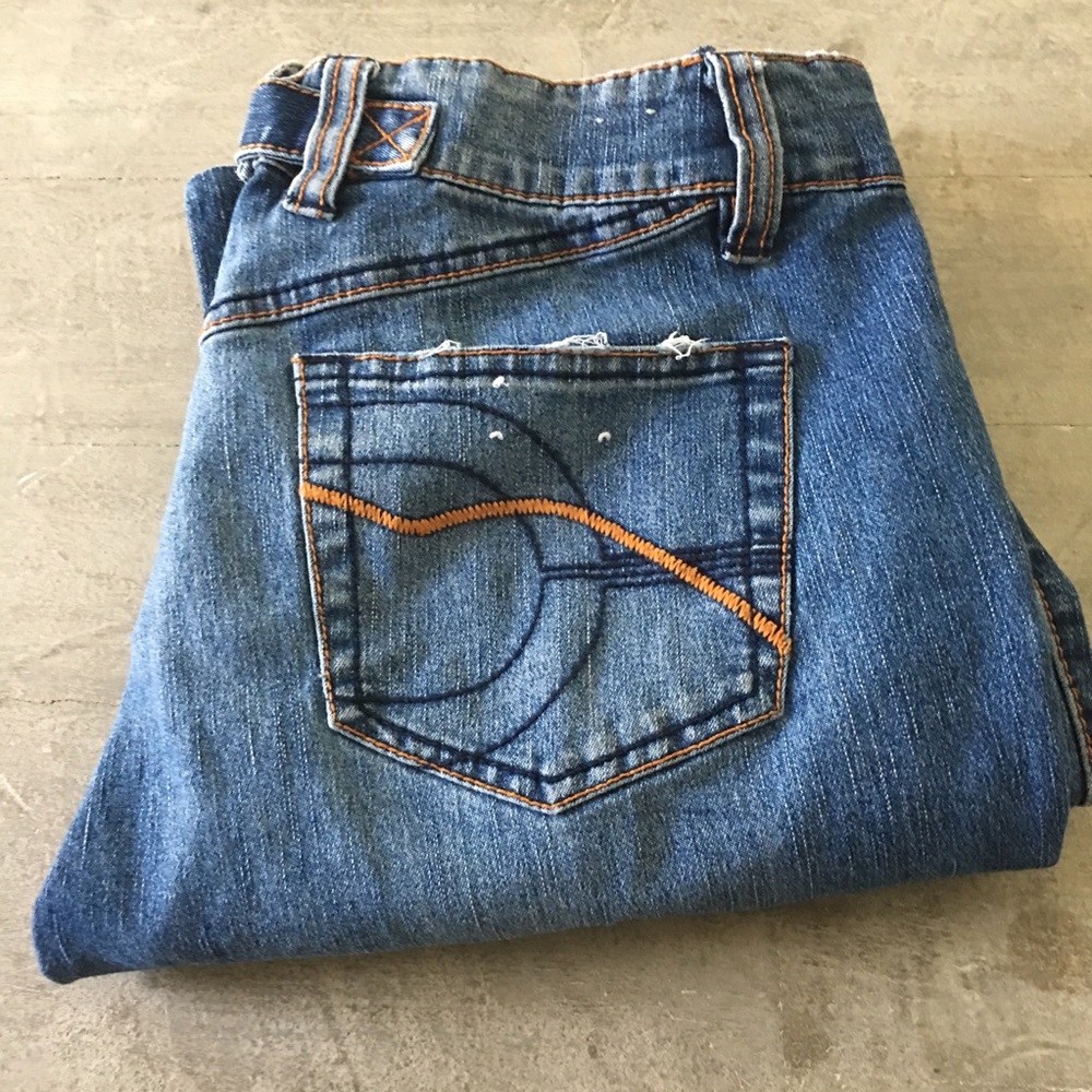 Eckored denim jeans